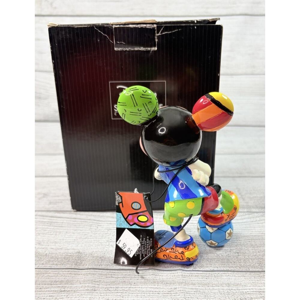 Disney Britto Mickey Mouse Football Soccer Ball Collectible Figure 2016 Rare - Picture 2 of 6